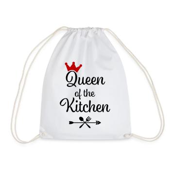 Queen of the Kitchen - Drawstring Bag - white - Front