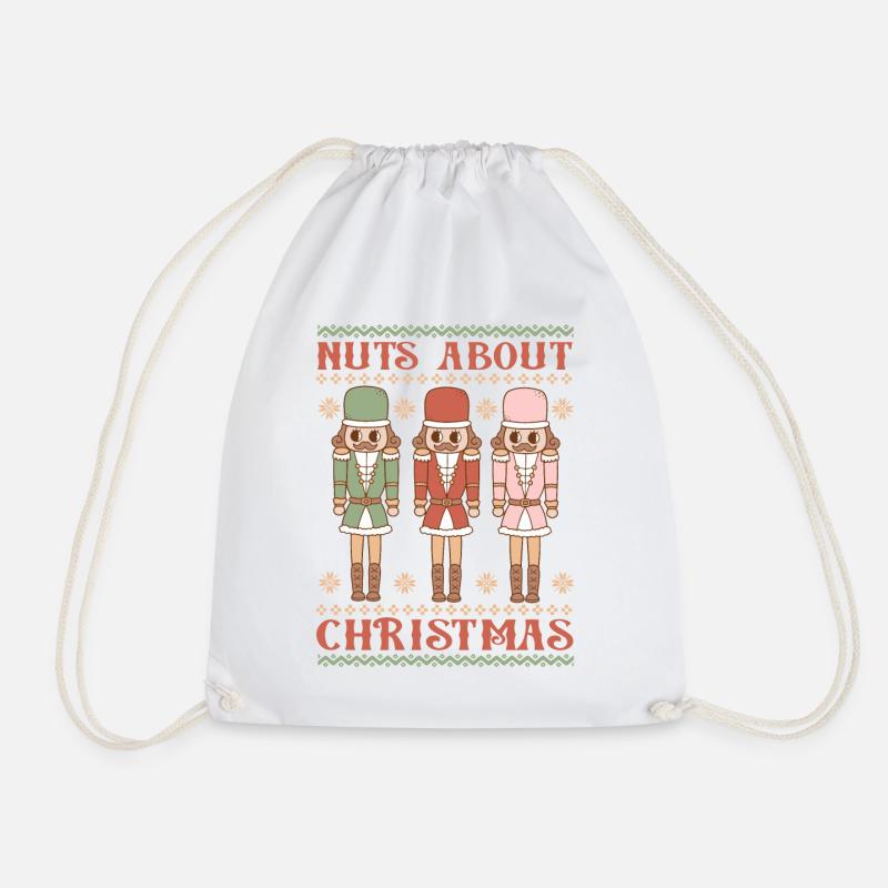 Hässlicher Weihnachtspullover - Turnbeutel - Weiß