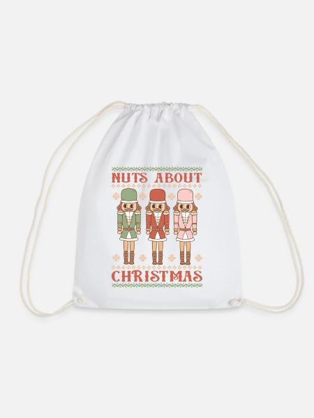 Hässlicher Weihnachtspullover - Turnbeutel - Weiß