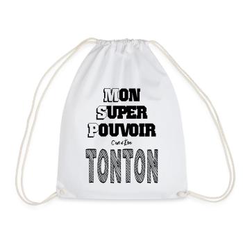 Mon Super Pouvoir Etre Tonton Oncle - Sac de sport léger - blanc - Devant