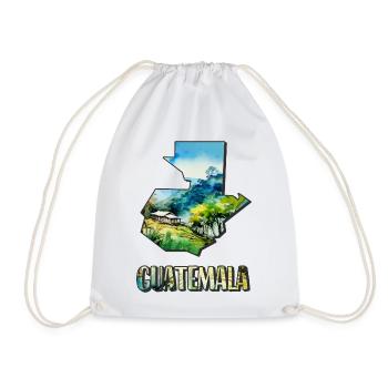 Carte à l’aquarelle du Guatemala - Sac de sport léger - blanc - Devant