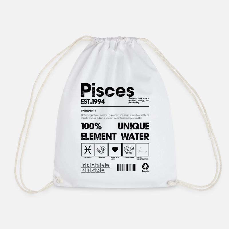 Pisces 1994 - Drawstring Bag - white
