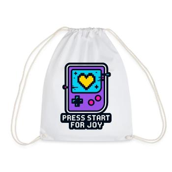 Appuyez sur Démarrer pour la joie - Sac de sport léger - blanc - Devant