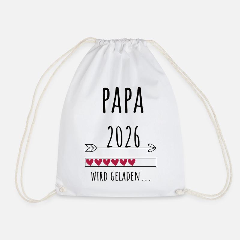Werdender Papa 2026 Geschenk Schwangerschaft - Turnbeutel - Weiß