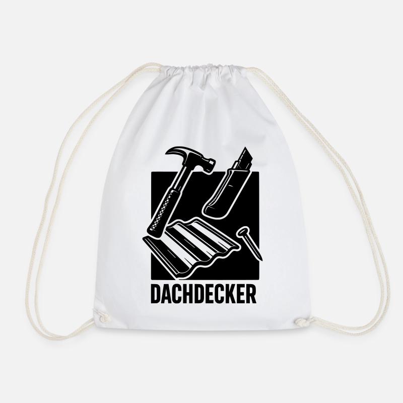 Dachdecker Werkzeug  - Turnbeutel - Weiß