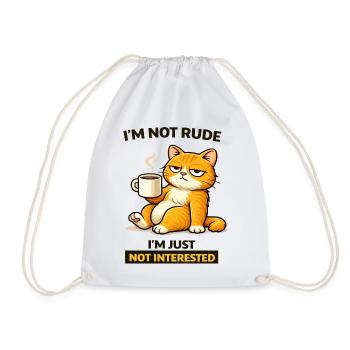 Mürrische Katzenkaffee-Einstellung - Turnbeutel - Weiß - Vorne
