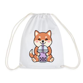 Charme de thé bubble Shiba Inu - Sac de sport léger - blanc - Devant