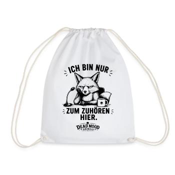 Genervter Fuchs | Lustiger Meeting Büro Spruch - Turnbeutel - Weiß - Vorne