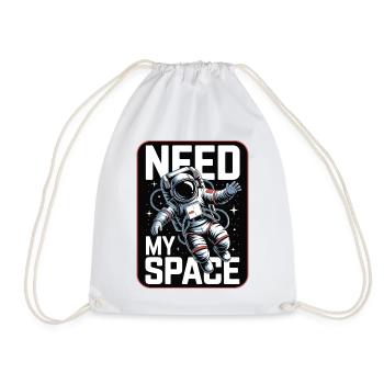 Need My Space Astronaut - Turnbeutel - Weiß - Vorne