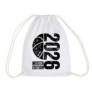 Basketball Meister Edition 2026 in schwarz - Turnbeutel - Weiß - Vorne