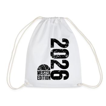 Basketball Meister Edition 2026 in schwarz  - Turnbeutel - Weiß - Vorne