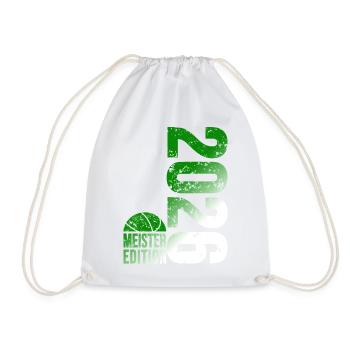 Basketball Champion Shirt 2026, green white - Drawstring Bag - white - Front