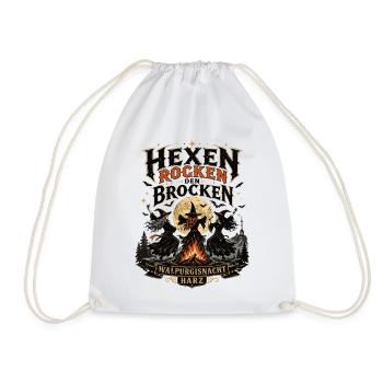  Hexen Geschenkidee Brocken-rocken - Turnbeutel - Weiß - Vorne