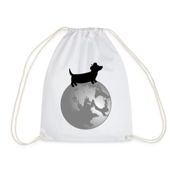 Dachshund Dogs Moon - Turnbeutel - Weiß - Vorne