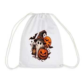 Spukhaftes Halloween Design - Turnbeutel - Weiß - Vorne