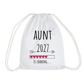 Pregnancy Announcement – Tante 2027 Geschenk - Turnbeutel - Weiß - Vorne
