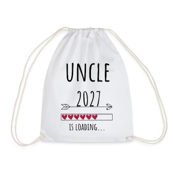 Pregnancy Announcement – Onkel 2027 Geschenk - Turnbeutel - Weiß - Vorne