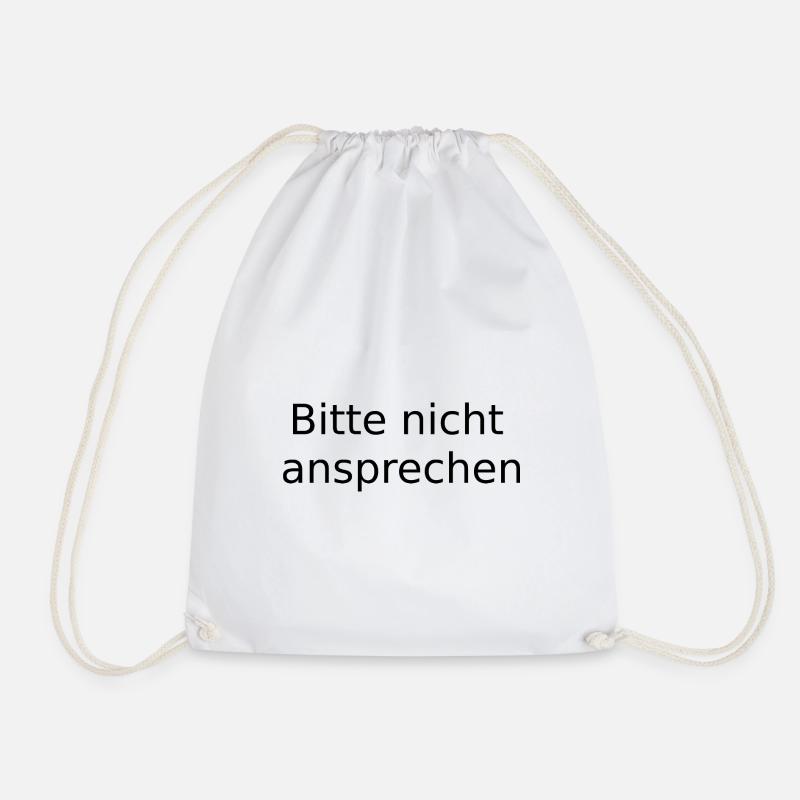 Please do not talk to them - Drawstring Bag - white