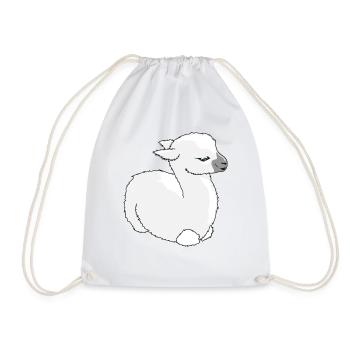Baby-Lama - Turnbeutel - Weiß - Vorne