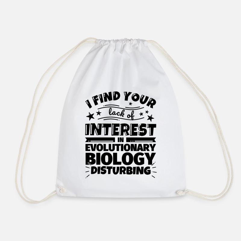 Evolutionsbiologie lustiges Geschenk - Turnbeutel - Weiß