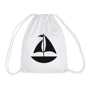 Voilier bateau voilier voilier cadeau - Sac de sport léger - blanc - Devant