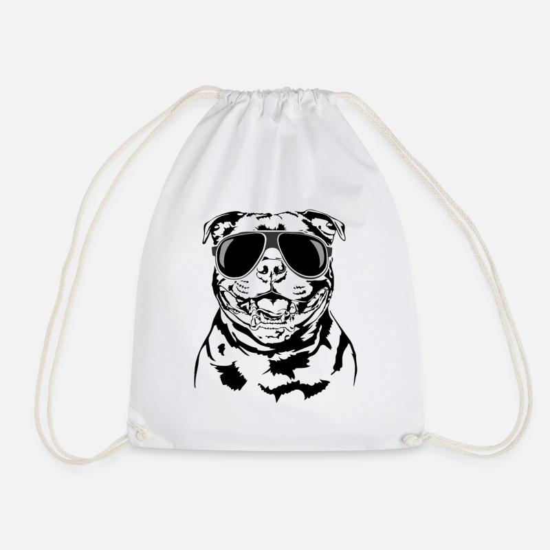 STAFFORDSHIRE BULL TERRIER cool Hunde Wilsigns - Turnbeutel - Weiß