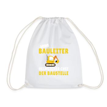 Kinder Bauleiter Bauarbeiter - Bauherr - Turnbeutel - Weiß - Vorne