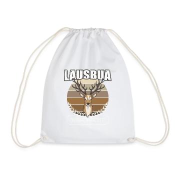 Lausbua Hirsch Lederhosen - Turnbeutel - Weiß - Vorne