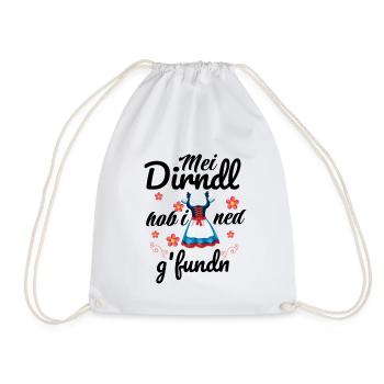 Dirndl | Mei Dirndl hob i ned g'fundn - Turnbeutel - Weiß - Vorne