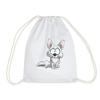 I am Berger Blanc Suisse - Drawstring Bag - white - Front