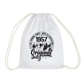 1957 juillet Original : 67 Ans cadeau Anniversaire - Sac de sport léger - blanc - Devant