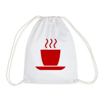 tasse de café en grains café tasse bohnen191 pot à café - Sac de sport léger - blanc - Devant