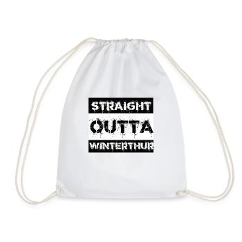 Straight Outta Winterthur Switzerland gift city - Drawstring Bag - white - Front