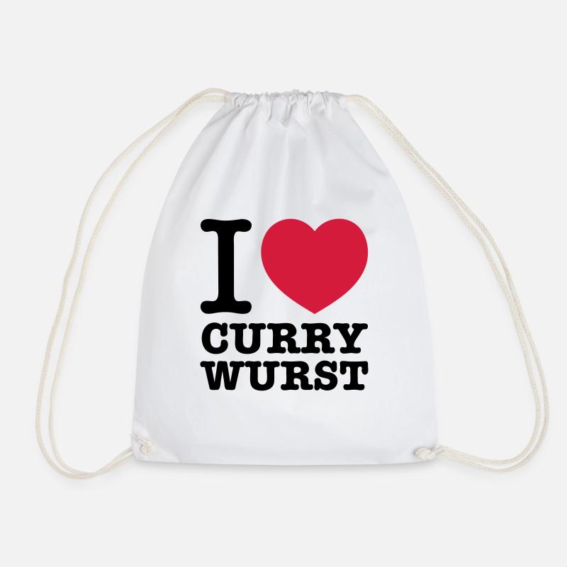 i love Currywurst - Turnbeutel - Weiß