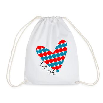 MOM. MOTHER's DAY. HAPPY MOTHER'S DAY. LOVE - Drawstring Bag - white - Front
