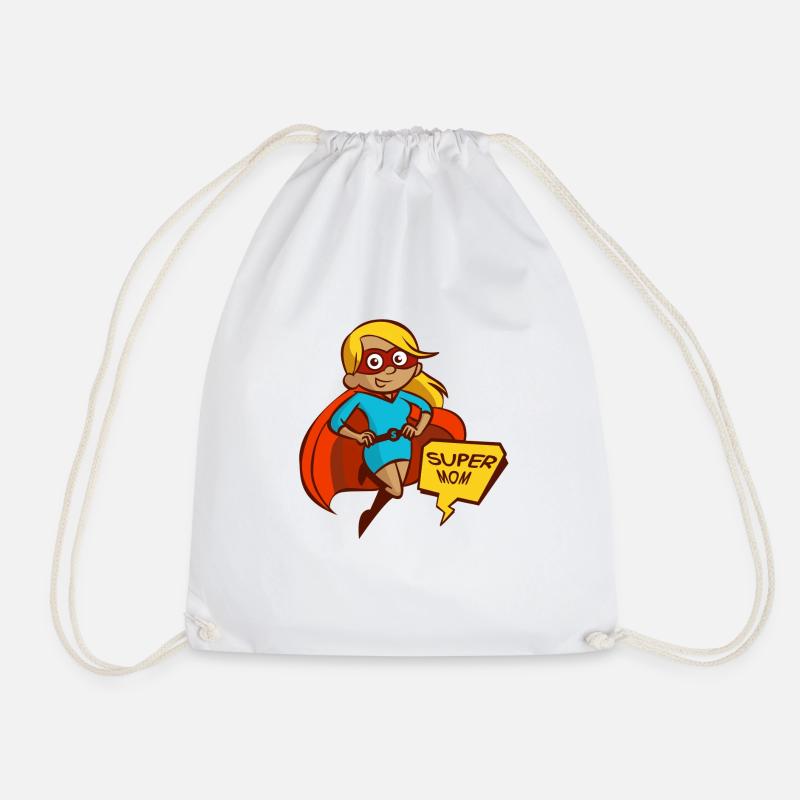 Supermama als Geschenk - Turnbeutel - Weiß