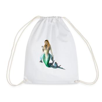 Sirène sexy femme nue comme un cadeau - Sac de sport léger - blanc - Devant