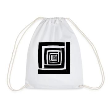 Carrés géométrie abstraite idée cadeau - Sac de sport léger - blanc - Devant