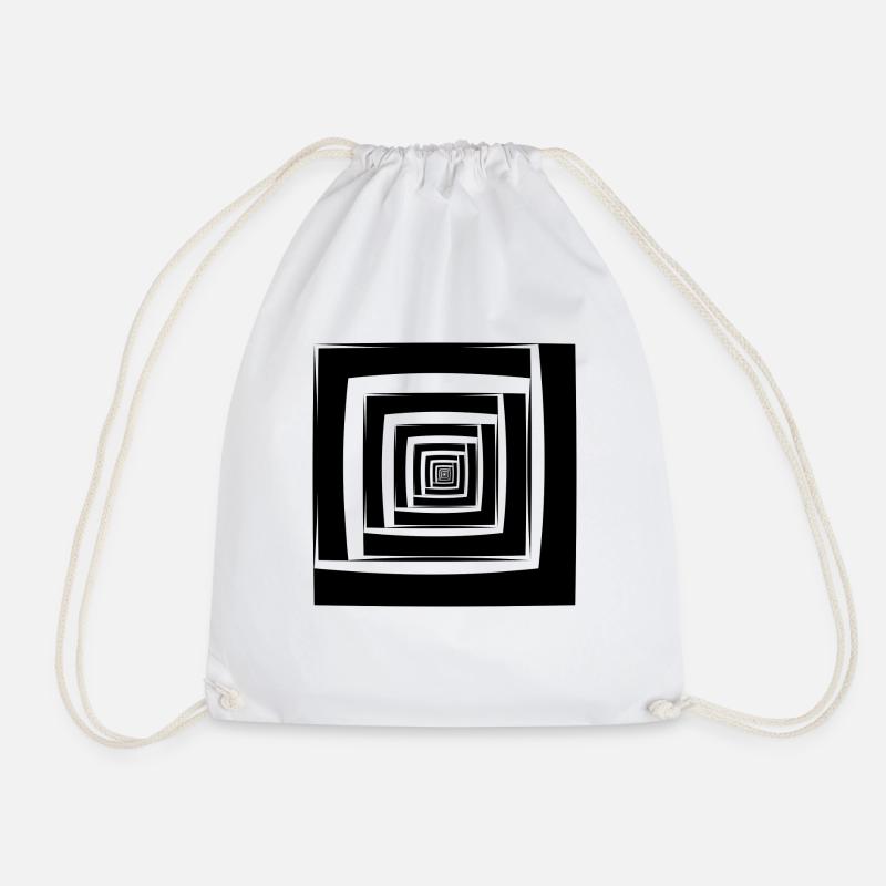 Squares Abstract Geometry Gift Gift Idea - Drawstring Bag - white