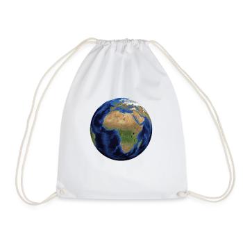 Globe du monde - Sac de sport léger - blanc - Devant