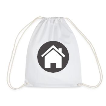 building house homes architecture house building206 - Drawstring Bag - white - Front