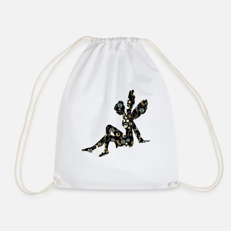Fairy elf - Drawstring Bag - white