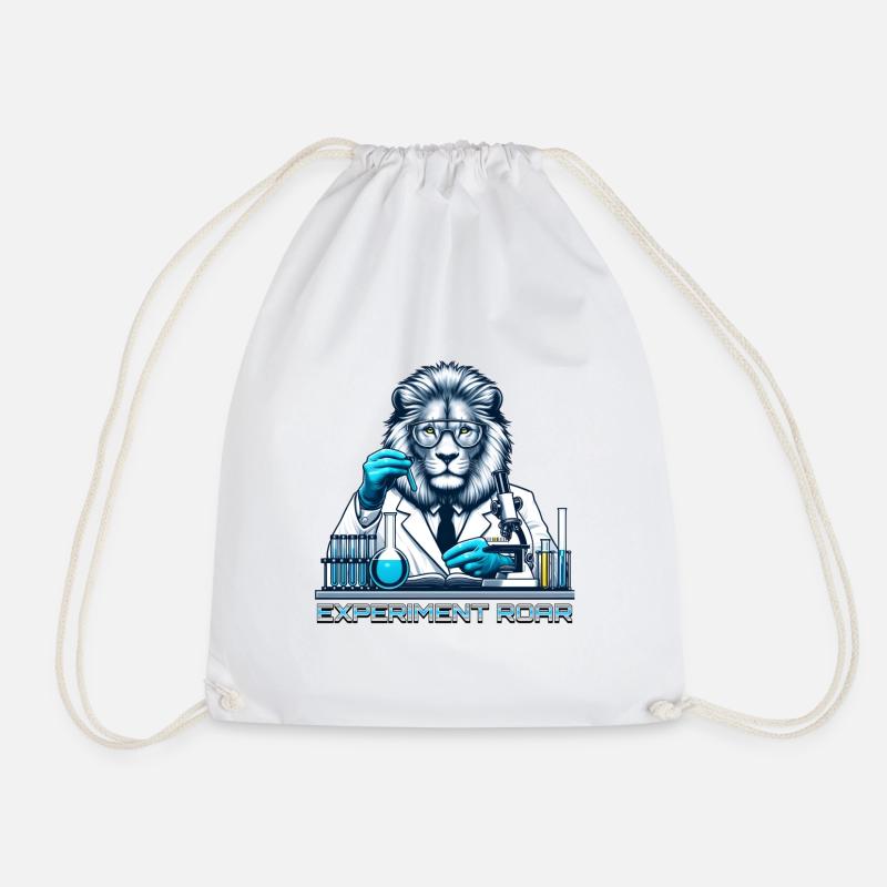 Löwen-Lab: Experiment Roar - Drawstring Bag - white