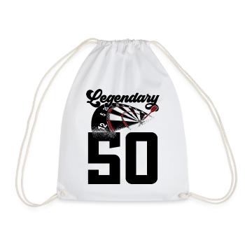 50TH BIRTHDAY DART LEGEND 1976 - Drawstring Bag - white - Front