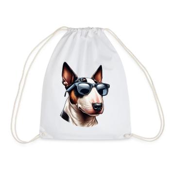 Pitbull Terrier mignon portant des lunettes de soleil - Sac de sport léger - blanc - Devant