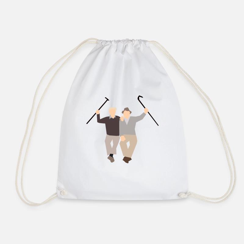 Old friends - Drawstring Bag - white
