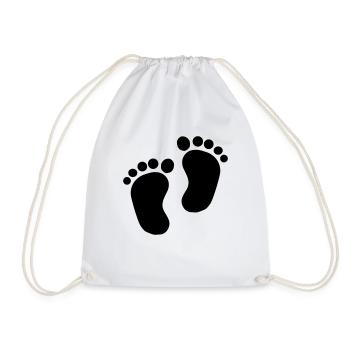 Bébé Füsse enfants anniversaire cadeau idée - Sac de sport léger - blanc - Devant