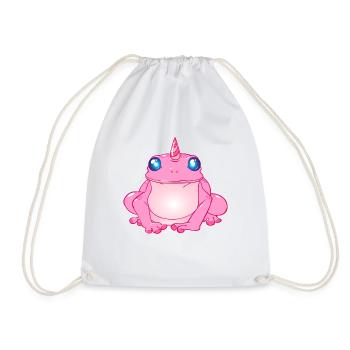 Frog Unicorn - Drawstring Bag - white - Front