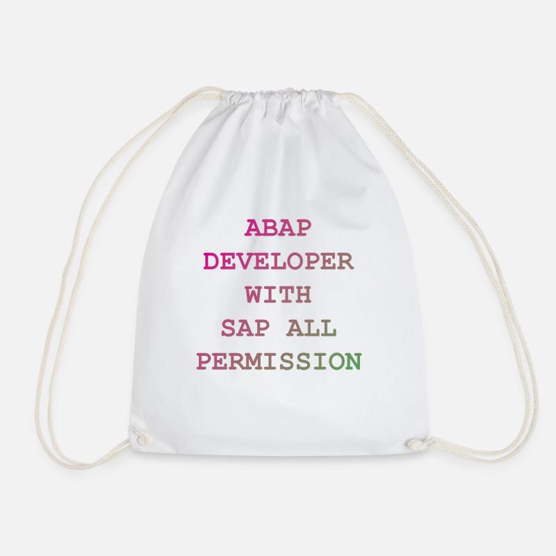 ABAP SAP Developer! Geschenkidee - Turnbeutel - Weiß