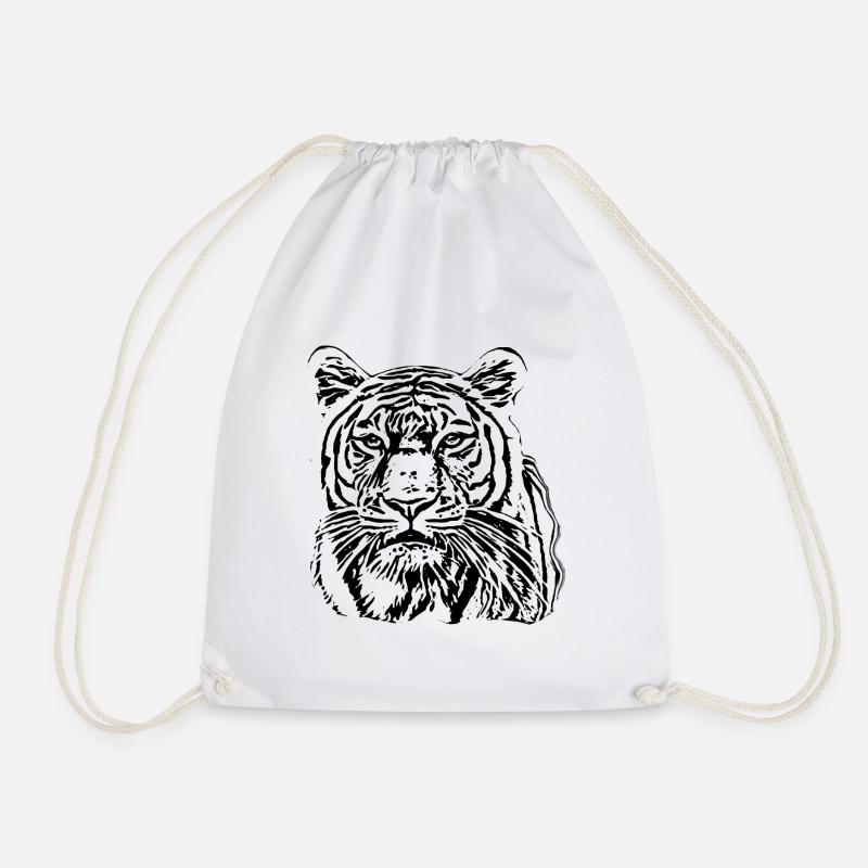 Tiger - Turnbeutel - Weiß